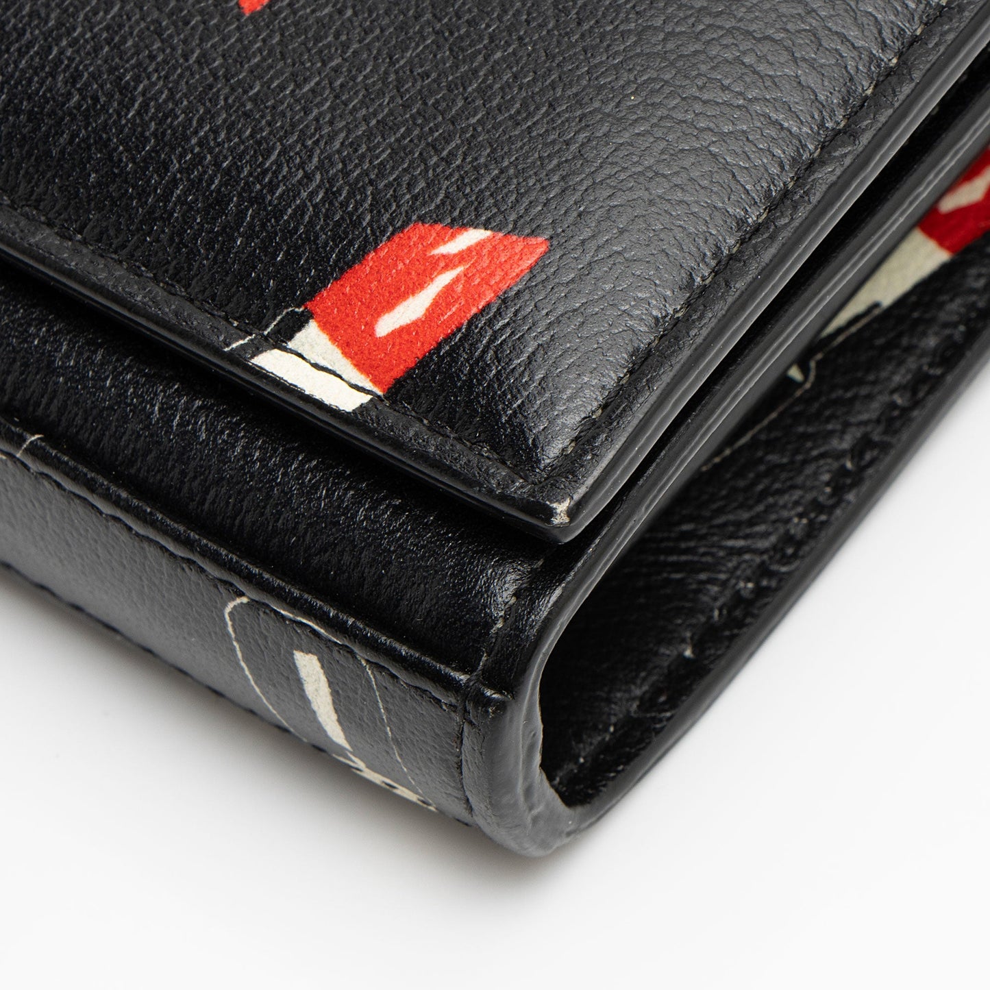 Saint Laurent Calfskin Lipstick Monogram Wallet on Chain
