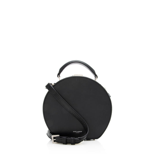Saint Laurent Calfskin Mica Medium Hat Box Bag (SHF-19830)