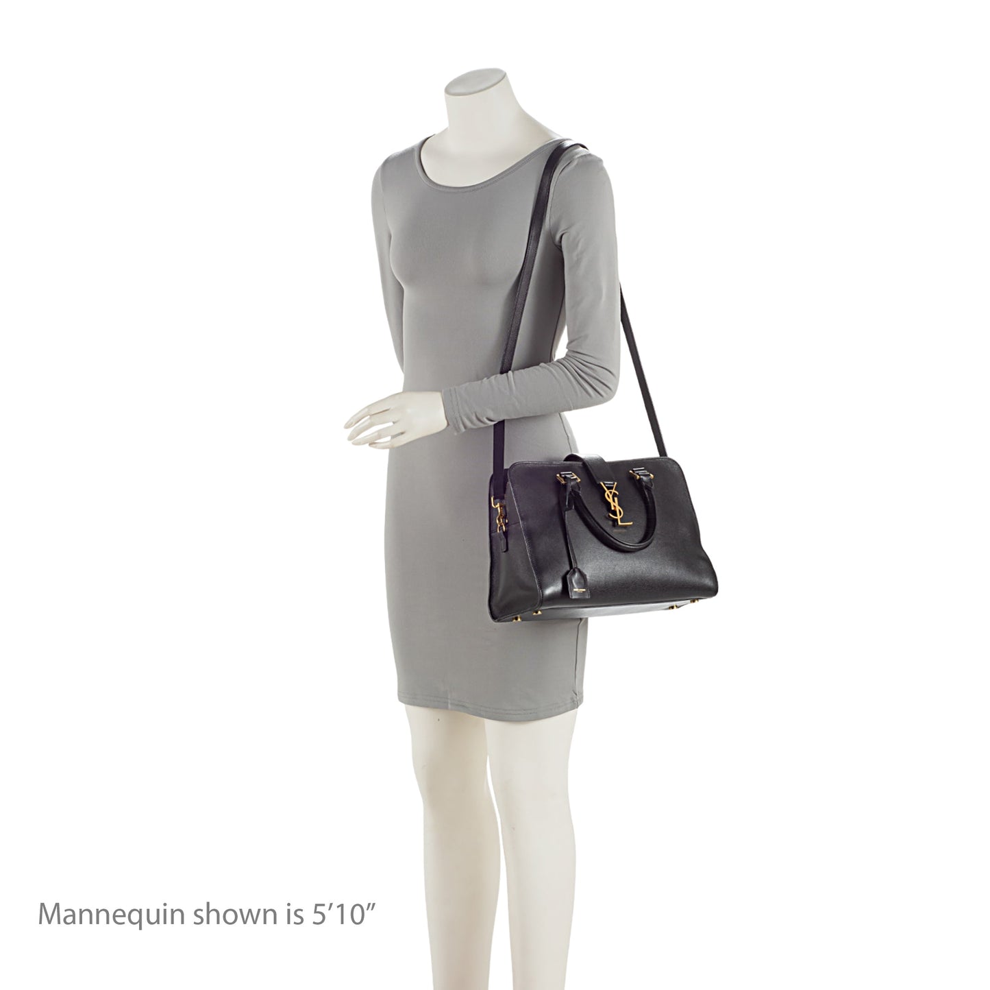 Saint Laurent Calfskin Monogram Baby Cabas Tote (SHF-Emwqyt)