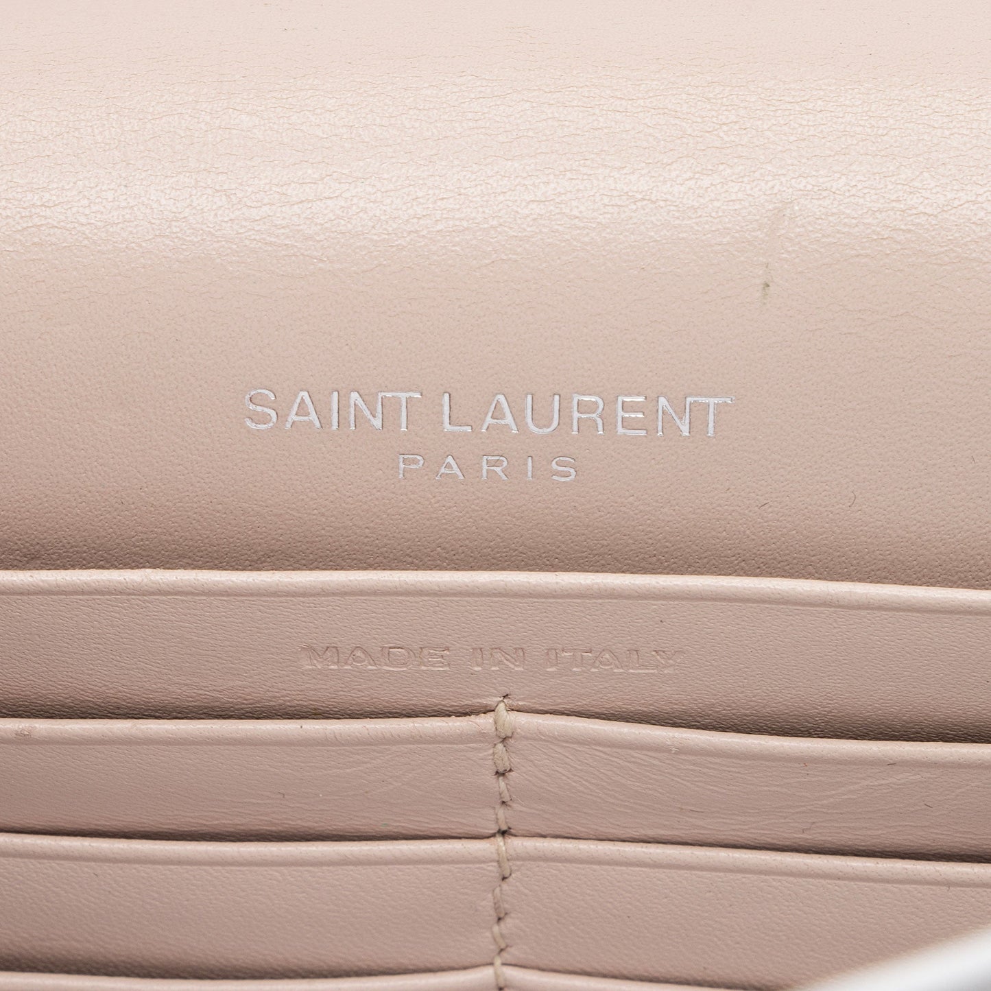 Saint Laurent Calfskin Monogram Kate Tassel Chain Wallet