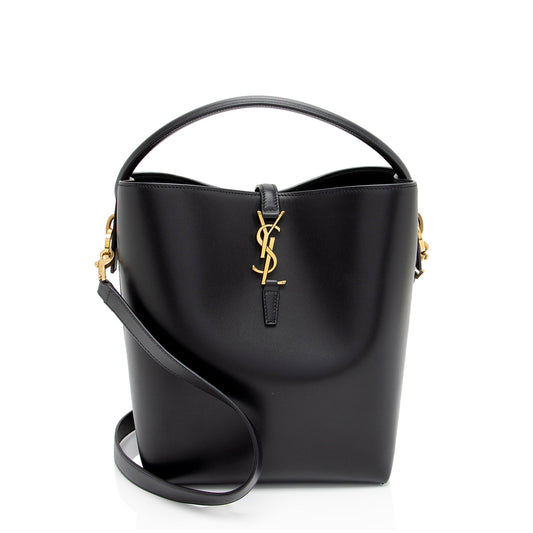 Saint Laurent Calfskin Monogram Le 37 Bucket Bag (SHF-U75VCF)
