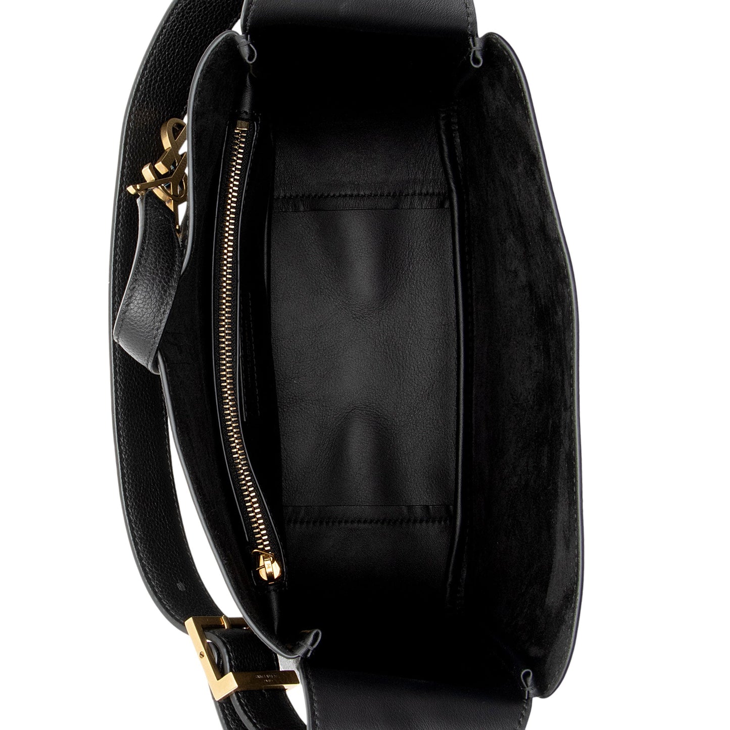 Saint Laurent Calfskin Monogram Le 5 A 7 Small Hobo (SHF-Lnt1SQ)