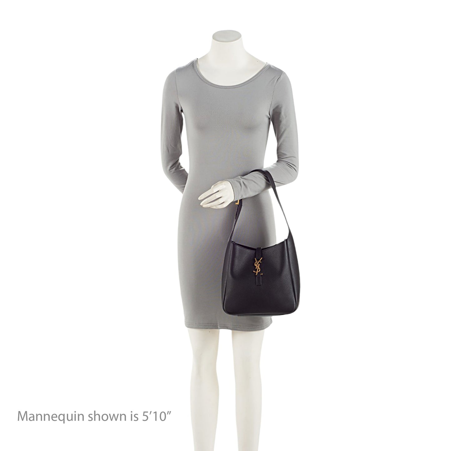 Saint Laurent Calfskin Monogram Le 5 A 7 Small Hobo (SHF-Lnt1SQ)