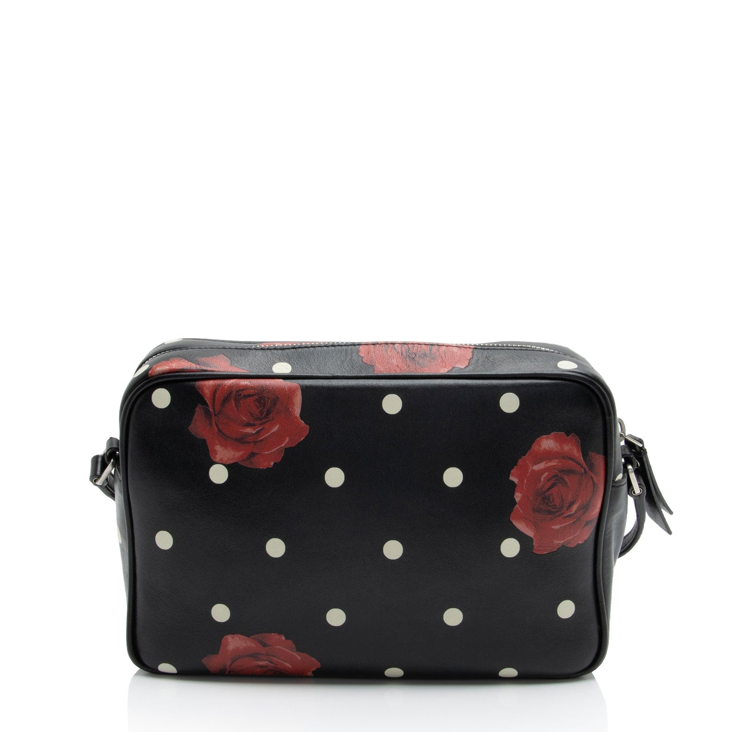 Saint Laurent Calfskin Rose Print Monogram Lou Camera Bag (SHF-fwd2tP)