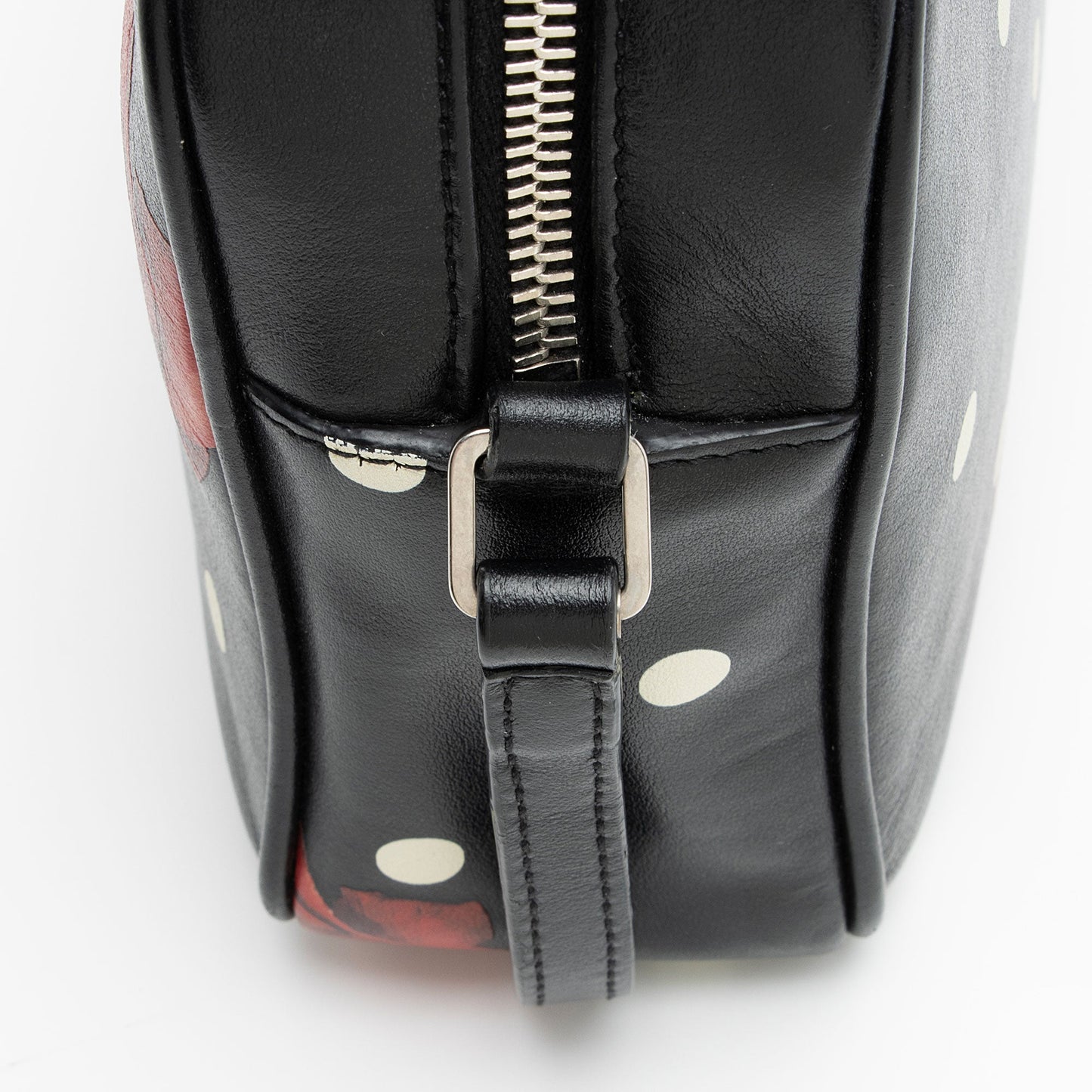 Saint Laurent Calfskin Rose Print Monogram Lou Camera Bag (SHF-fwd2tP)