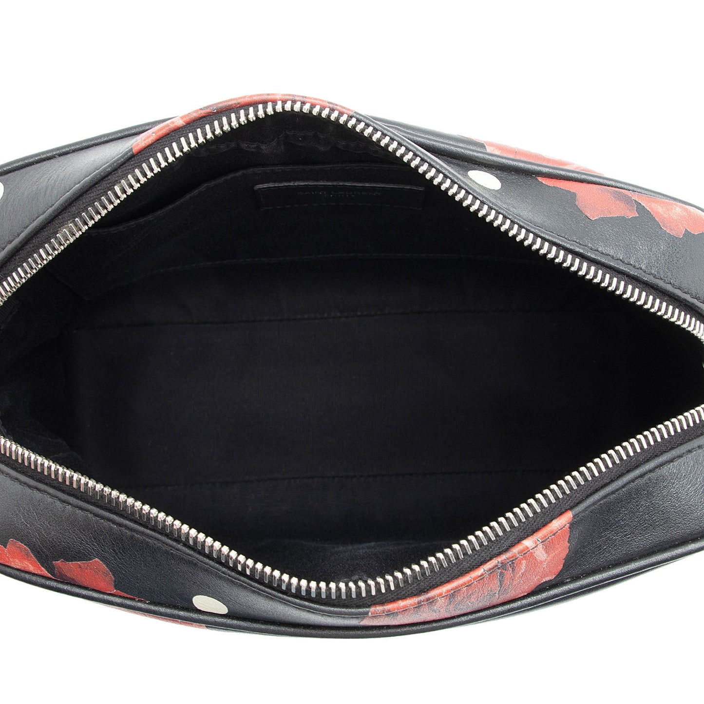 Saint Laurent Calfskin Rose Print Monogram Lou Camera Bag (SHF-fwd2tP)