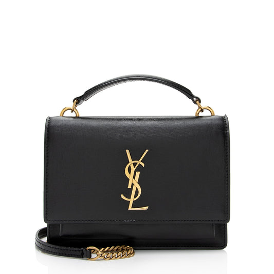 Saint Laurent Calfskin Monogram Sunset Mini Wallet on Chain Bag (SHF-dovv8x)