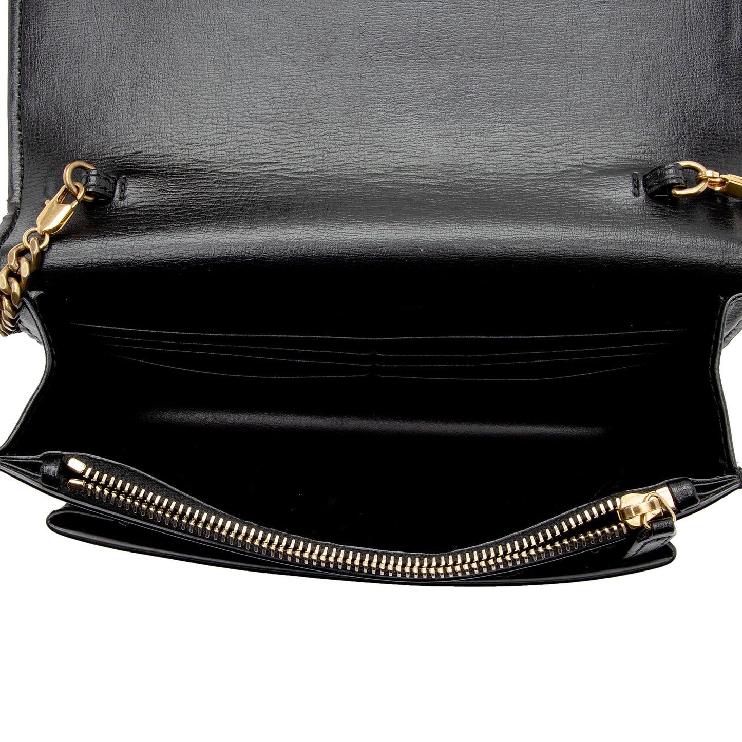 Saint Laurent Calfskin Monogram Sunset Mini Wallet on Chain Bag (SHF-dovv8x)