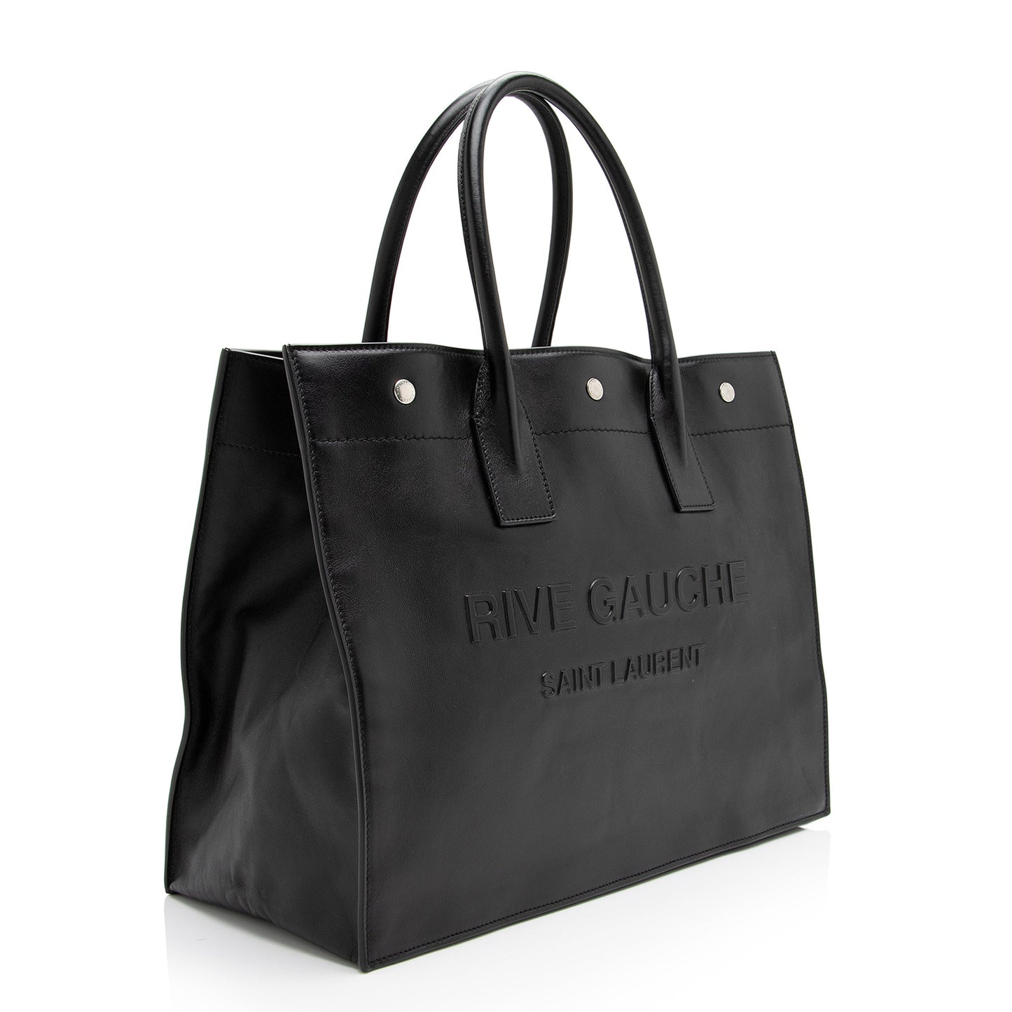 Saint Laurent Calfskin Rive Gauche Small Tote (SHF-23409)