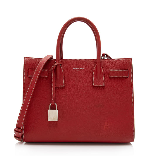 Saint Laurent Calfskin Sac De Jour Baby Tote (SHF-9fX2F7)