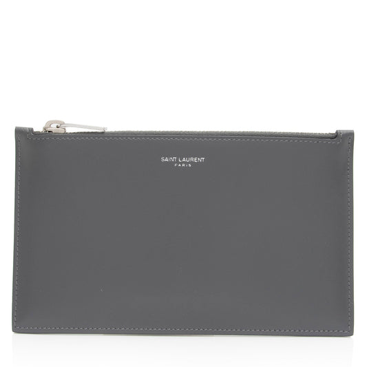 Saint Laurent Calfskin Small Zip Pouch (SHF-RISe7Z)