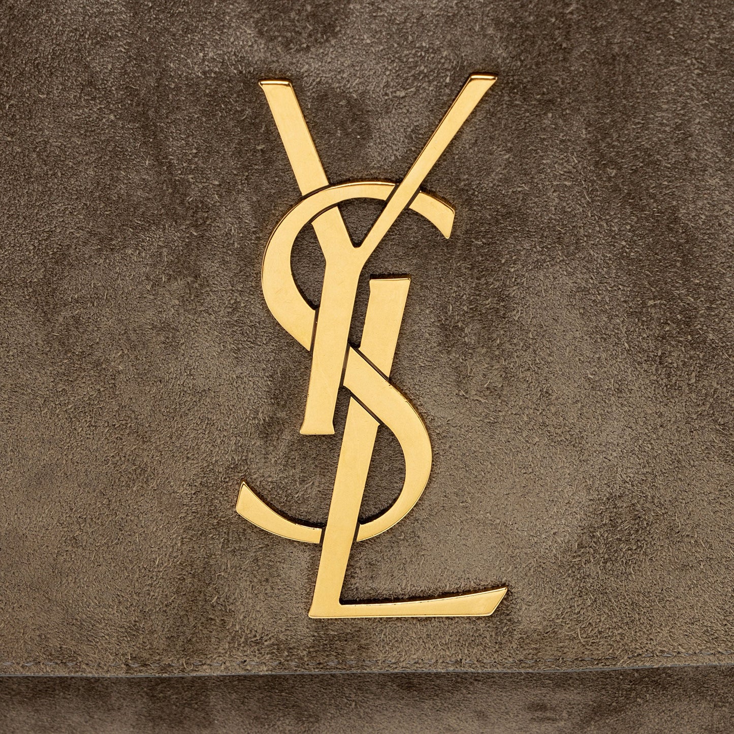 Saint Laurent Calfskin Suede Monogram Kate Reversible Chain Medium Shoulder Bag (SHF-hikP6E)