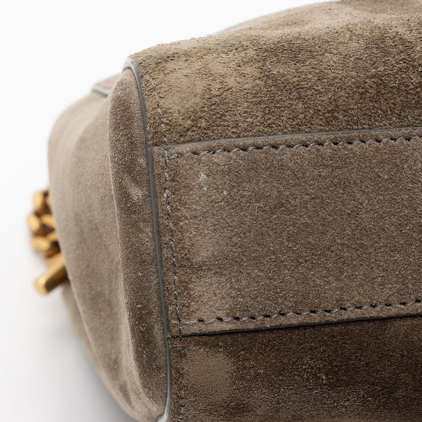 Saint Laurent Calfskin Suede Monogram Kate Reversible Chain Medium Shoulder Bag (SHF-hikP6E)