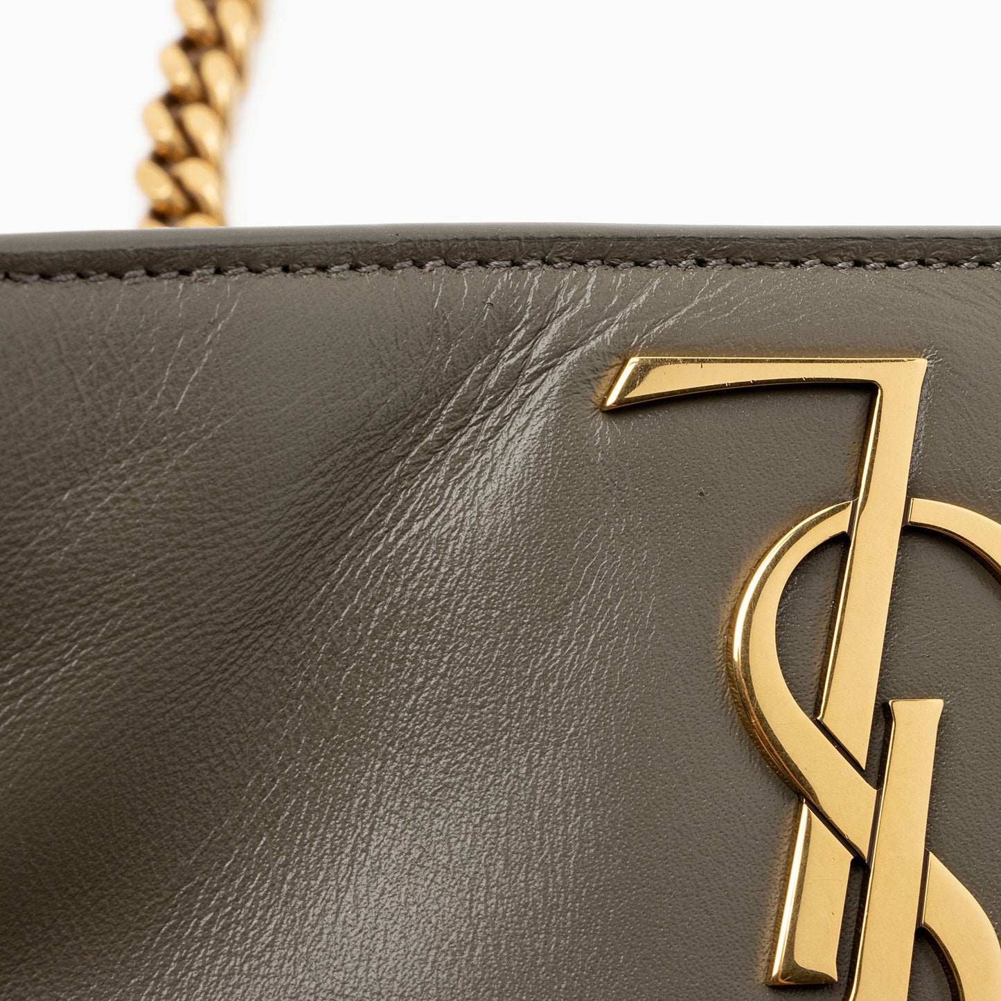 Saint Laurent Calfskin Suede Monogram Kate Reversible Chain Medium Shoulder Bag (SHF-hikP6E)