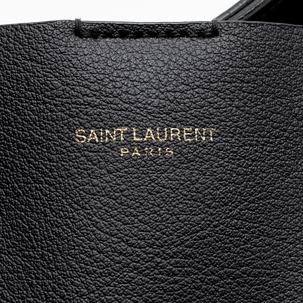 Saint Laurent Calfskin Toy Shopping Tote (SHF-21144)