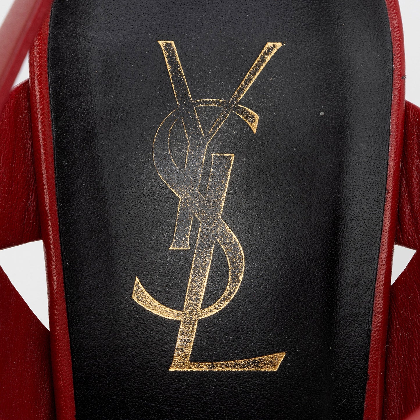 Saint Laurent Calfskin Tribute Platform Sandals - Size 7.5 / 37.5 (SHF-Dp3zwW)