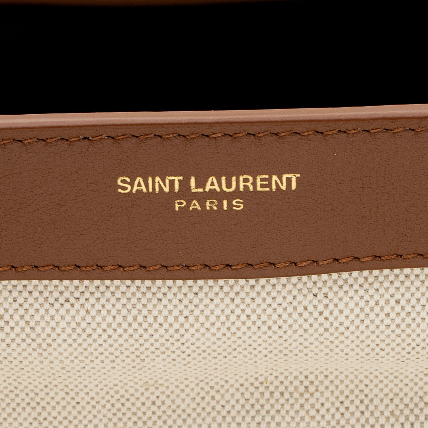 Saint Laurent Linen Calfskin Cabas Tote