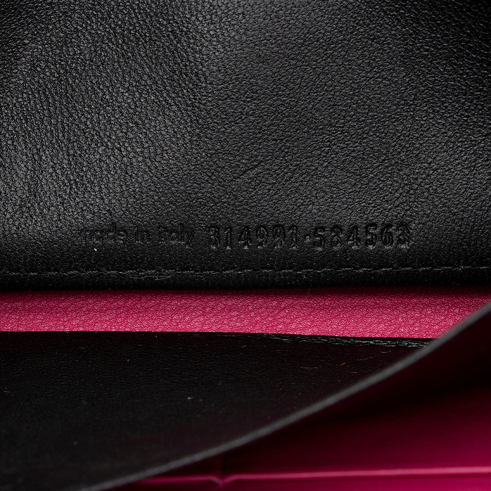 Saint Laurent Calfskin Y Ligne Zip Around Wallet (SHF-15139)
