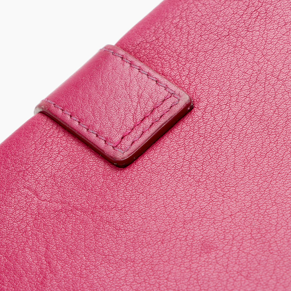 Saint Laurent Calfskin Y Ligne Zip Around Wallet (SHF-15139)