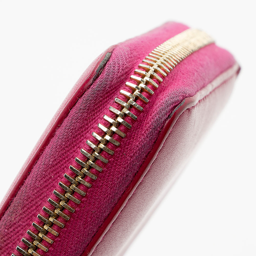 Saint Laurent Calfskin Y Ligne Zip Around Wallet (SHF-15139)