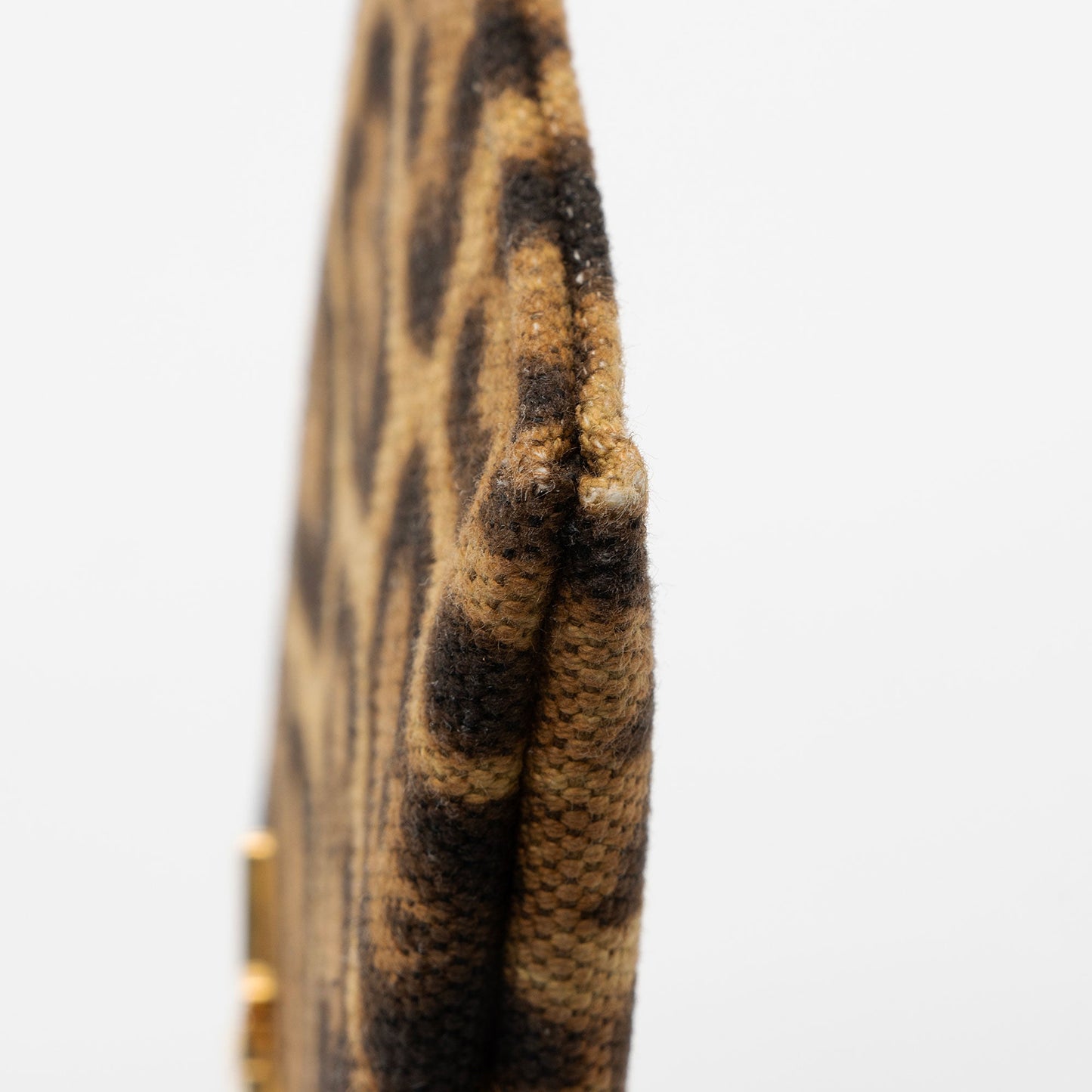 Saint Laurent Canvas Calfskin Leopard Monogram Bill Pouch