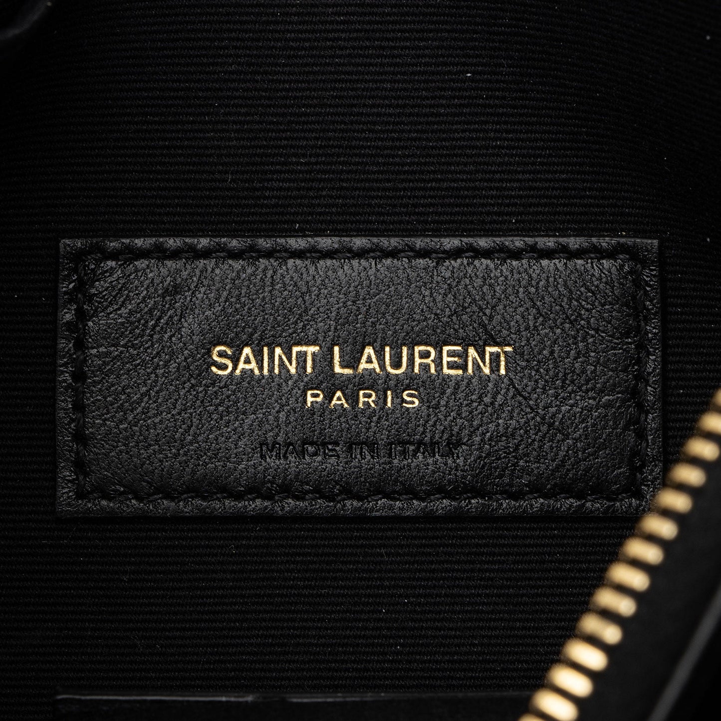 Saint Laurent Canvas Calfskin Leopard Monogram Bill Pouch