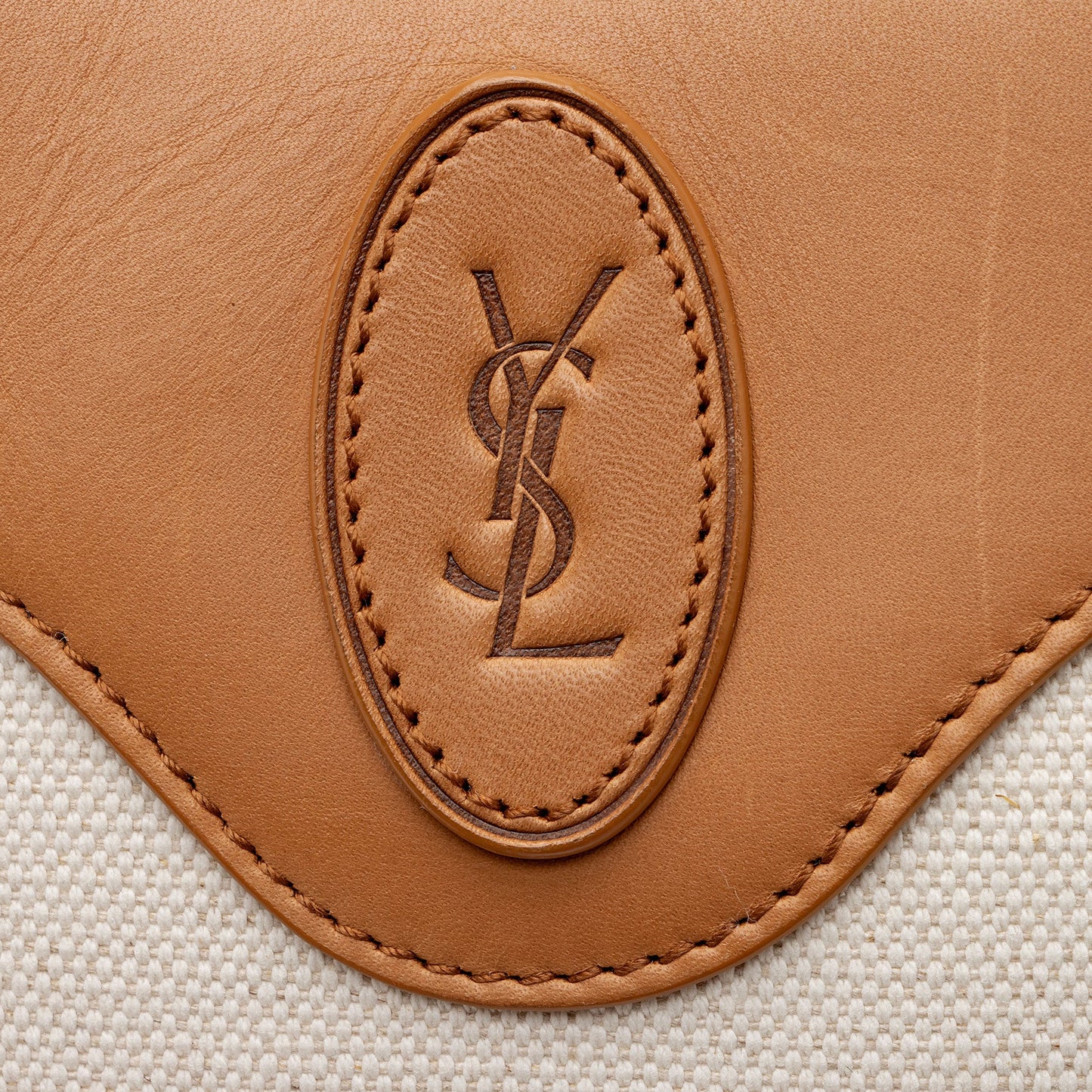 Saint Laurent Canvas Calfskin Monogram Sac Coeur Crossbody (SHF-XpAZQc)