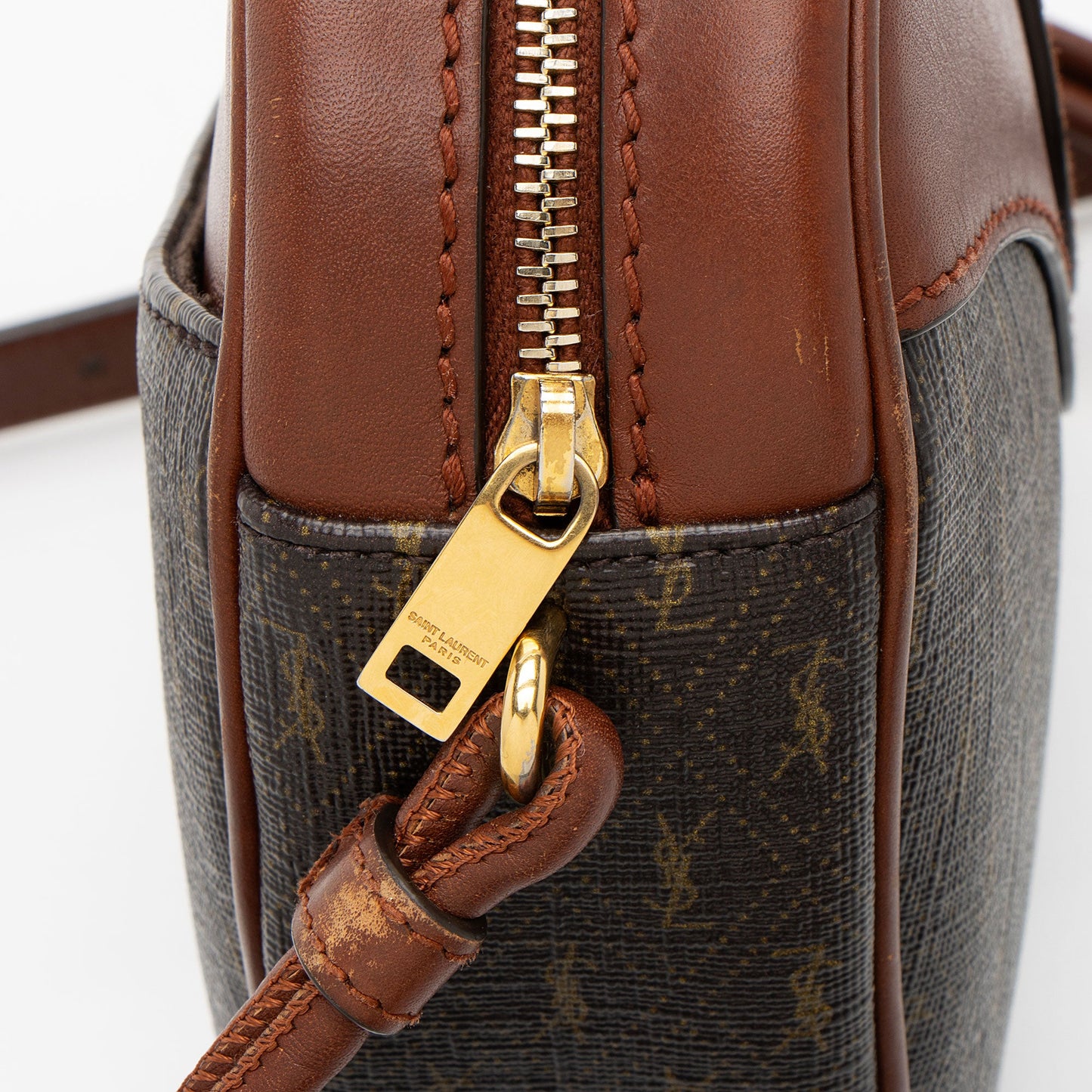 Saint Laurent Le Monogram Canvas Calfskin Sac Coeur Crossbody (SHF-IzwoNK)