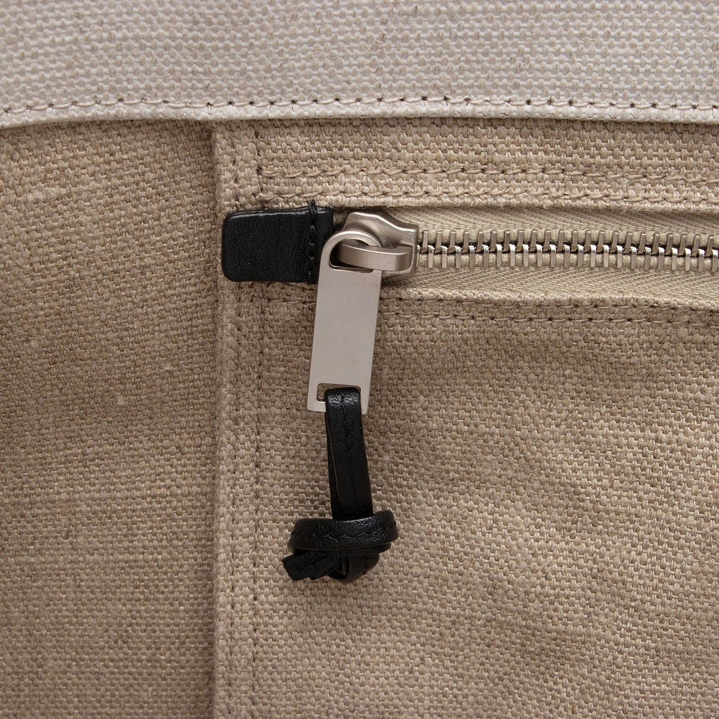 Saint Laurent Canvas Calfskin Rive Gauche Large Tote