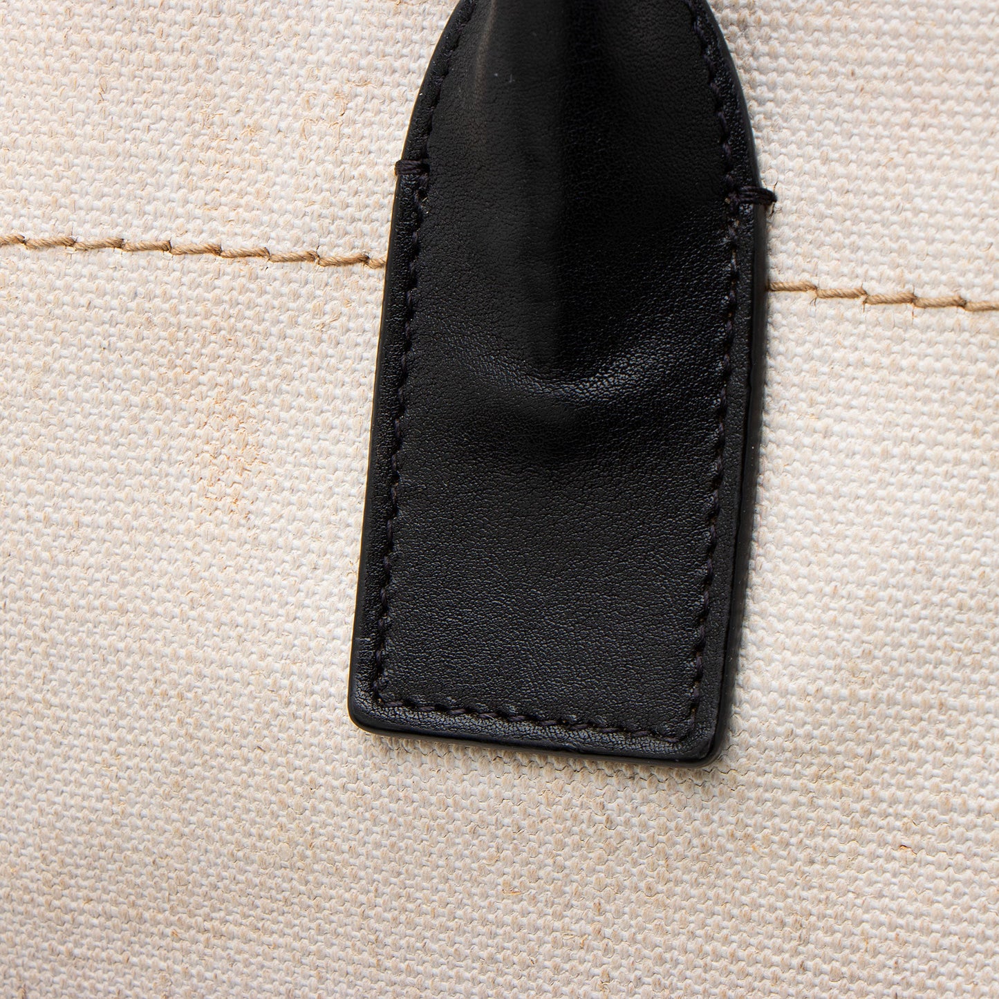 Saint Laurent Canvas Calfskin Rive Gauche Large Tote