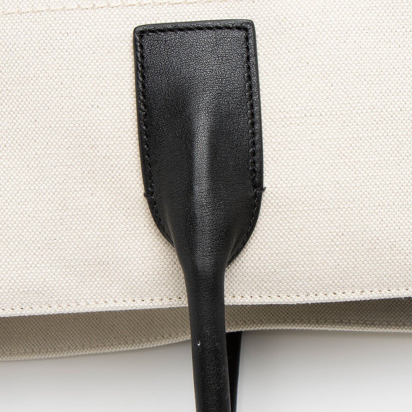 Saint Laurent Canvas Calfskin Rive Gauche Maxi Tote