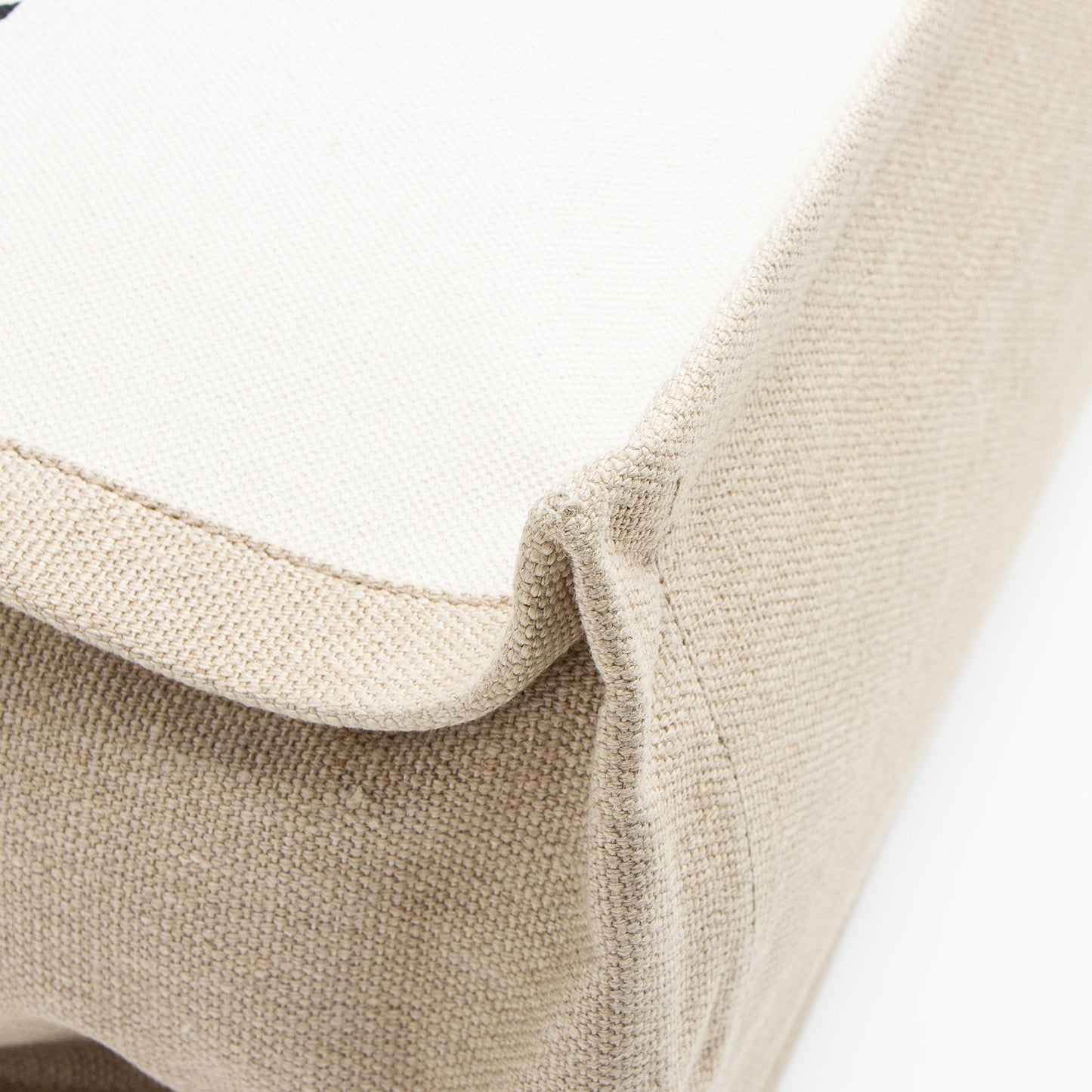 Saint Laurent Canvas Calfskin Rive Gauche Small Tote