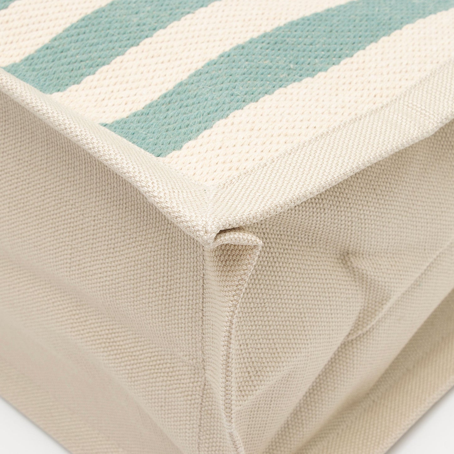 Saint Laurent Canvas Calfskin Striped Rive Gauche Large Tote