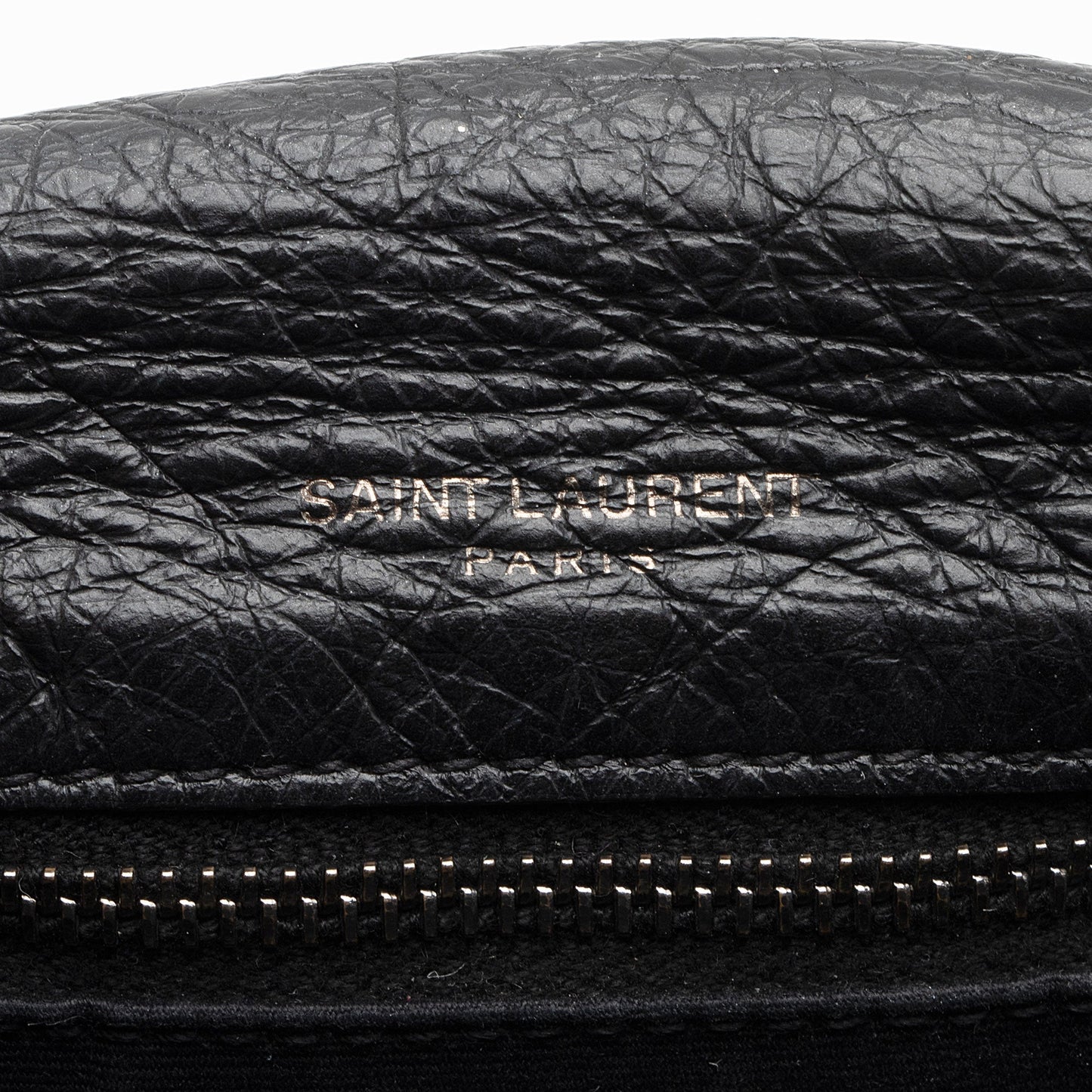 Saint Laurent Crinkled Calfskin Matte Black Monogram Niki Large Shoulder Bag (SHF-eFW25Q)