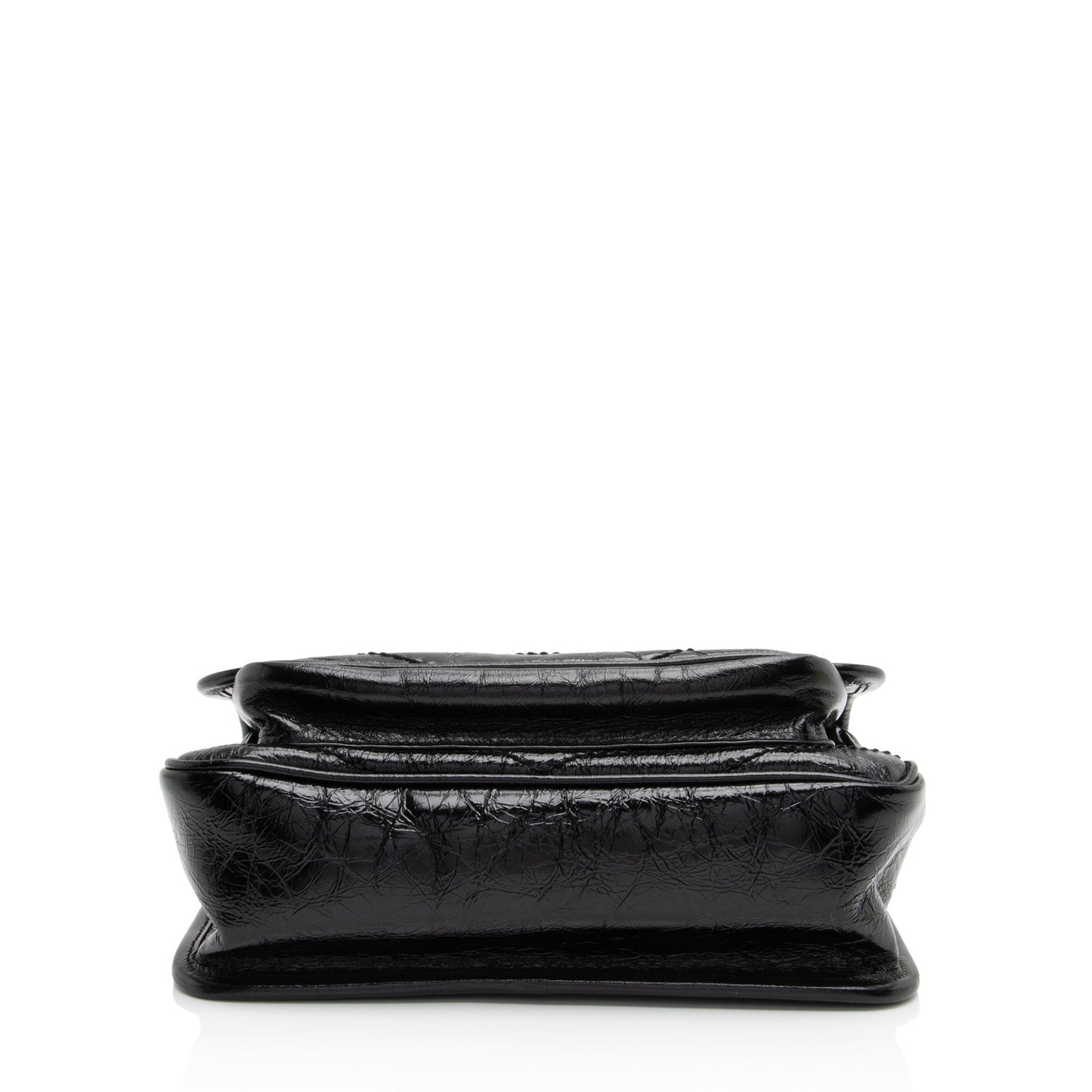 Saint Laurent Crinkled Calfskin Monogram Niki Baby Shoulder Bag (SHF-BRqPlH)
