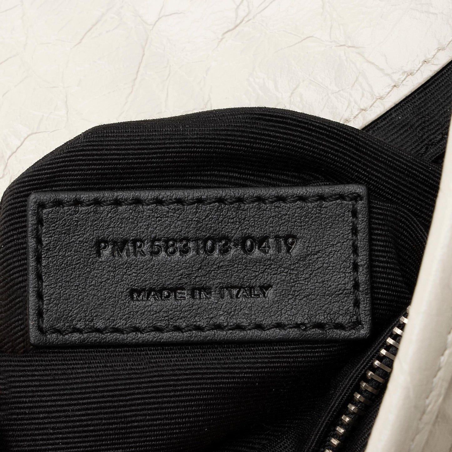 Saint Laurent Crinkled Calfskin Monogram Niki Chain Wallet (SHF-23686)