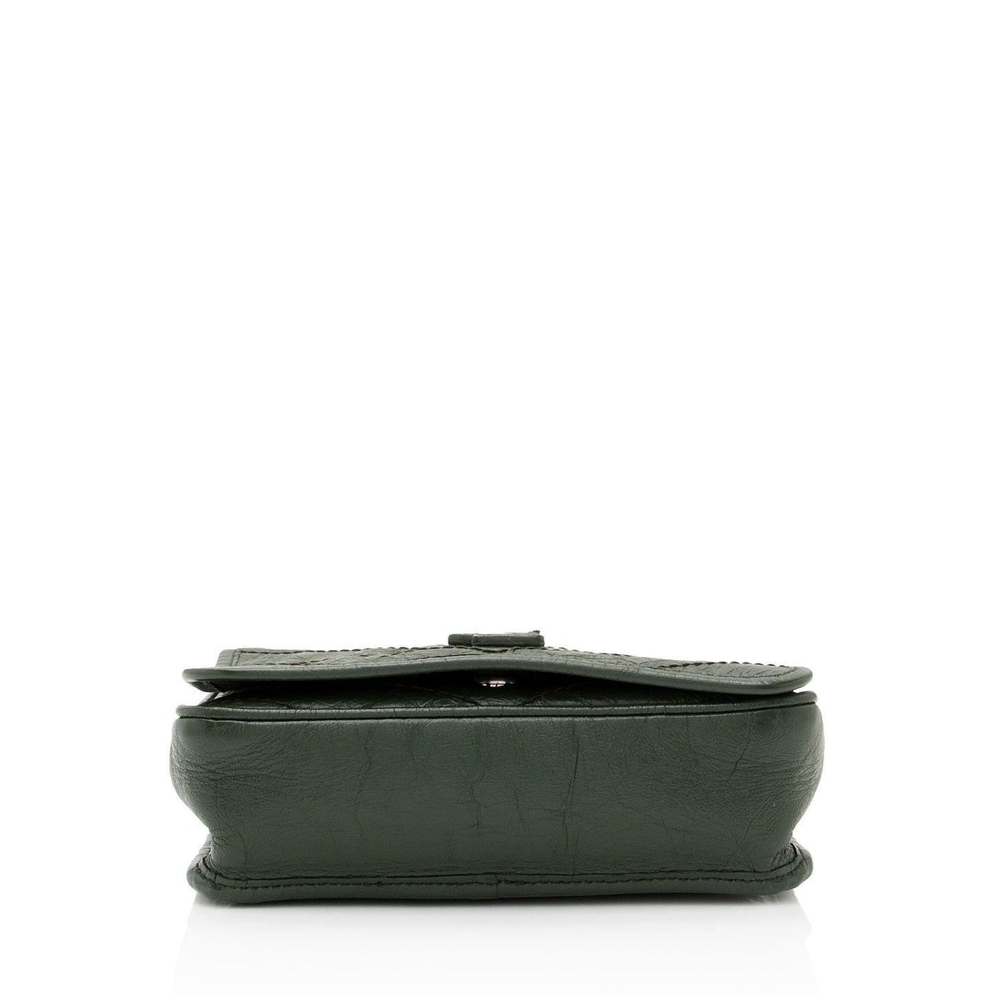 Saint Laurent Crinkled Calfskin Monogram Niki Chain Wallet (SHF-w5uFiz)