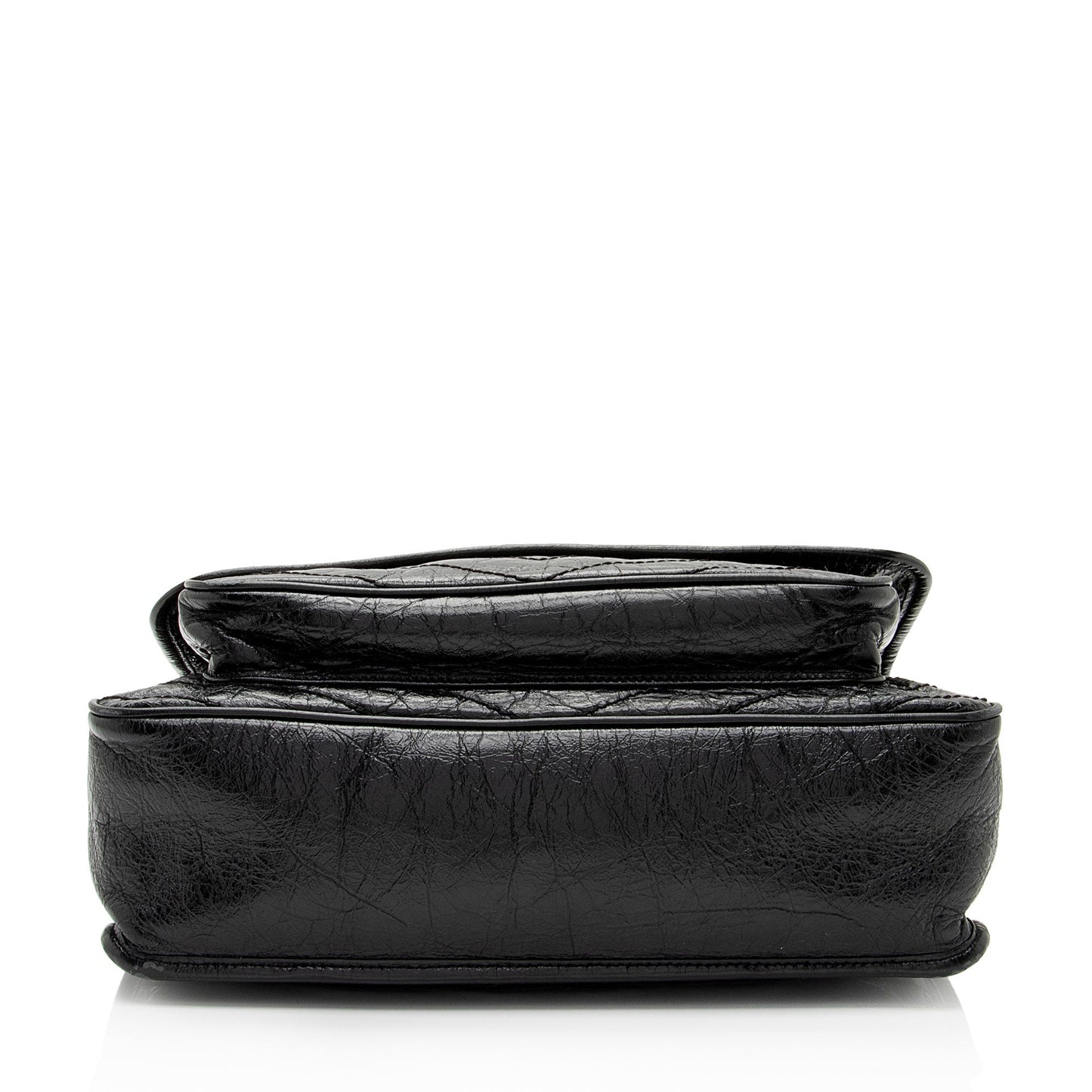 Saint Laurent Crinkled Calfskin Monogram Niki Large Shoulder Bag (SHF-0VXkR6)
