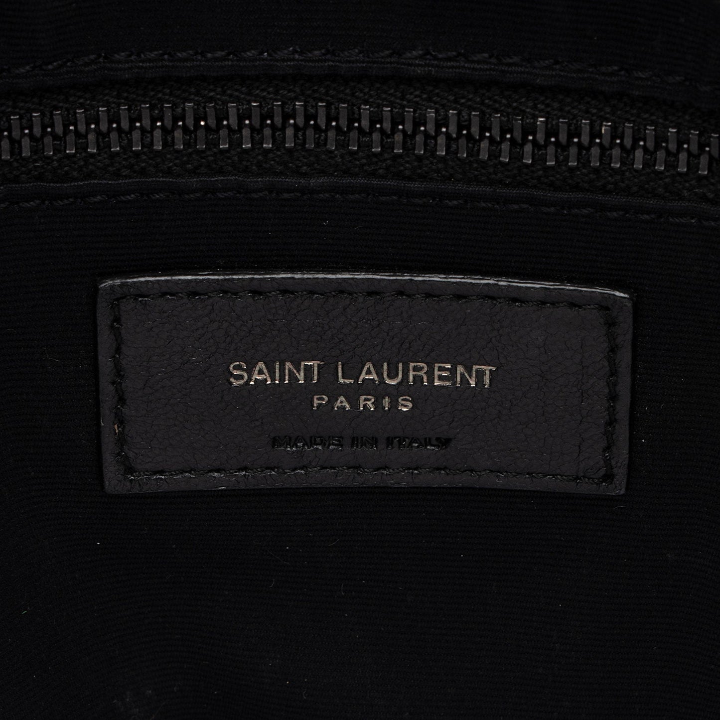 Saint Laurent Crinkled Calfskin Monogram Niki Medium Shopping Tote (SHF-RaBy7S)