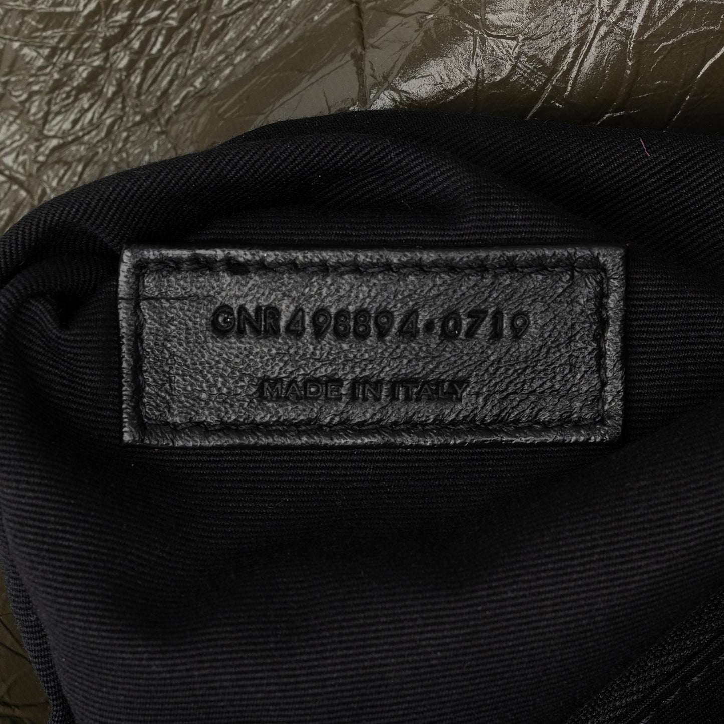 Saint Laurent Crinkled Calfskin Monogram Niki Medium Shoulder Bag (SHF-23609)
