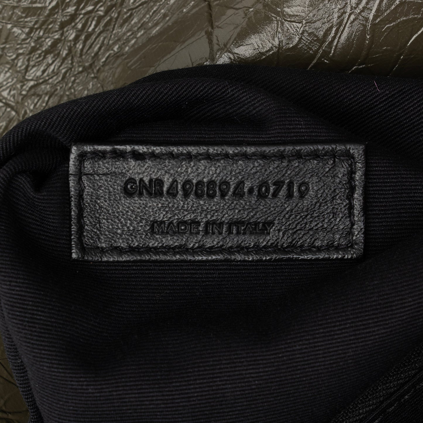 Saint Laurent Crinkled Calfskin Monogram Niki Medium Shoulder Bag (SHF-23860)