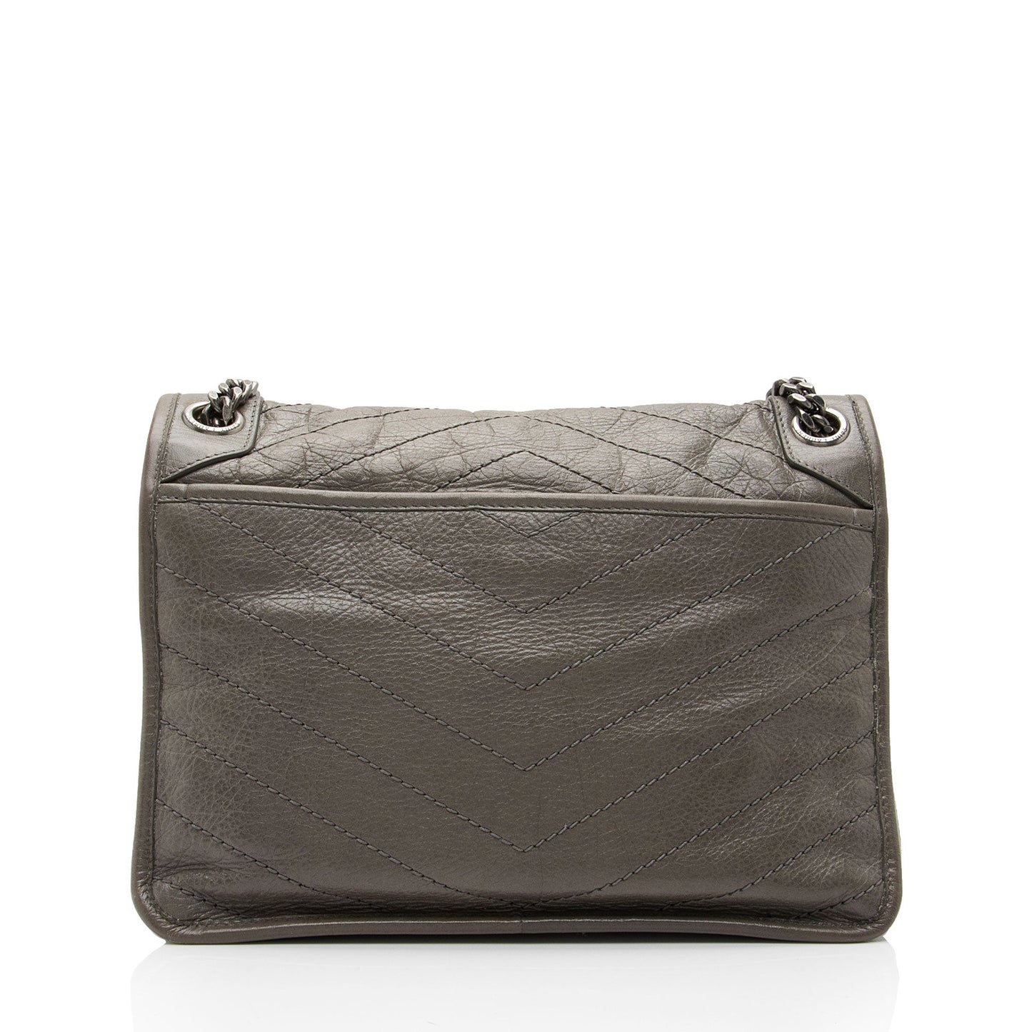 Saint Laurent Crinkled Calfskin Monogram Niki Medium Shoulder Bag (SHF-BbD05y)