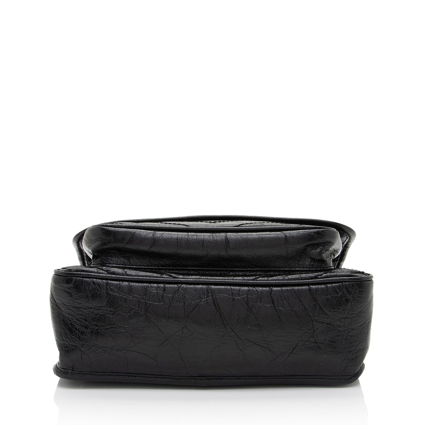 Saint Laurent Crinkled Calfskin Monogram Niki Medium Shoulder Bag