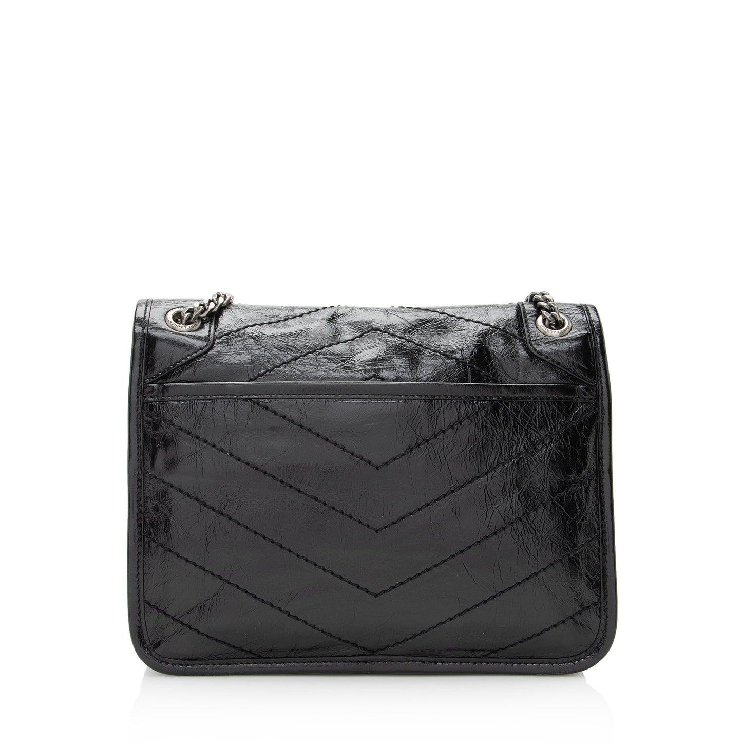 Saint Laurent Crinkled Calfskin Niki Baby Shoulder Bag (SHF-22402)