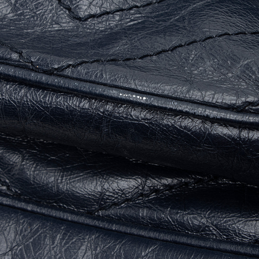 Saint Laurent Crinkled Calfskin Niki Large Shoulder Bag (SHF-14097)