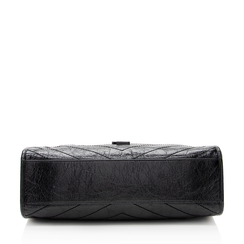 Saint Laurent Crinkled Calfskin Niki Medium Shopping Tote (SHF-19547)
