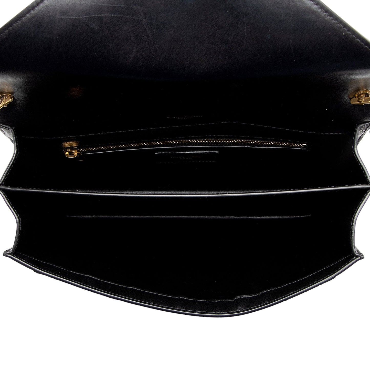 Saint Laurent Croc Embossed Calfskin Monogram Gaby Shoulder Bag (SHF-EAdNMt)