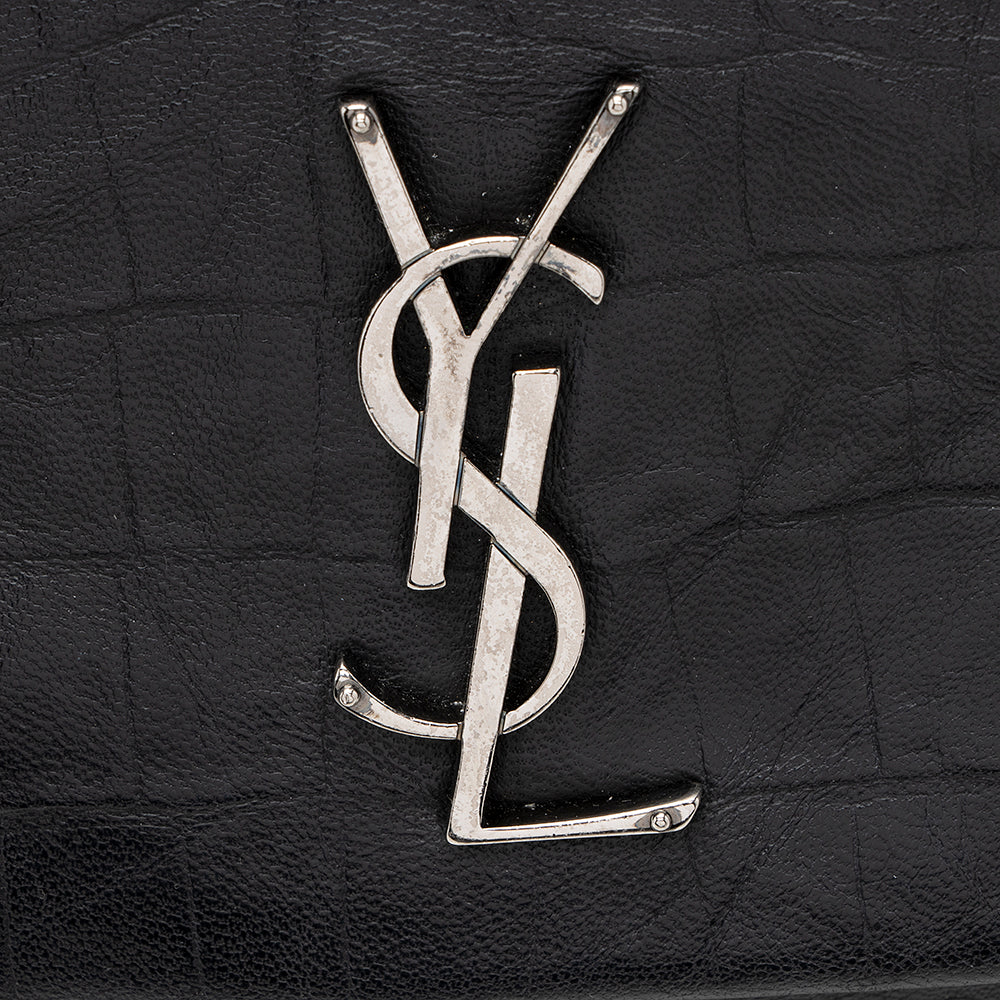 Saint Laurent Croc Embossed Calfskin West Hollywood Flap Bag (SHF-19064)