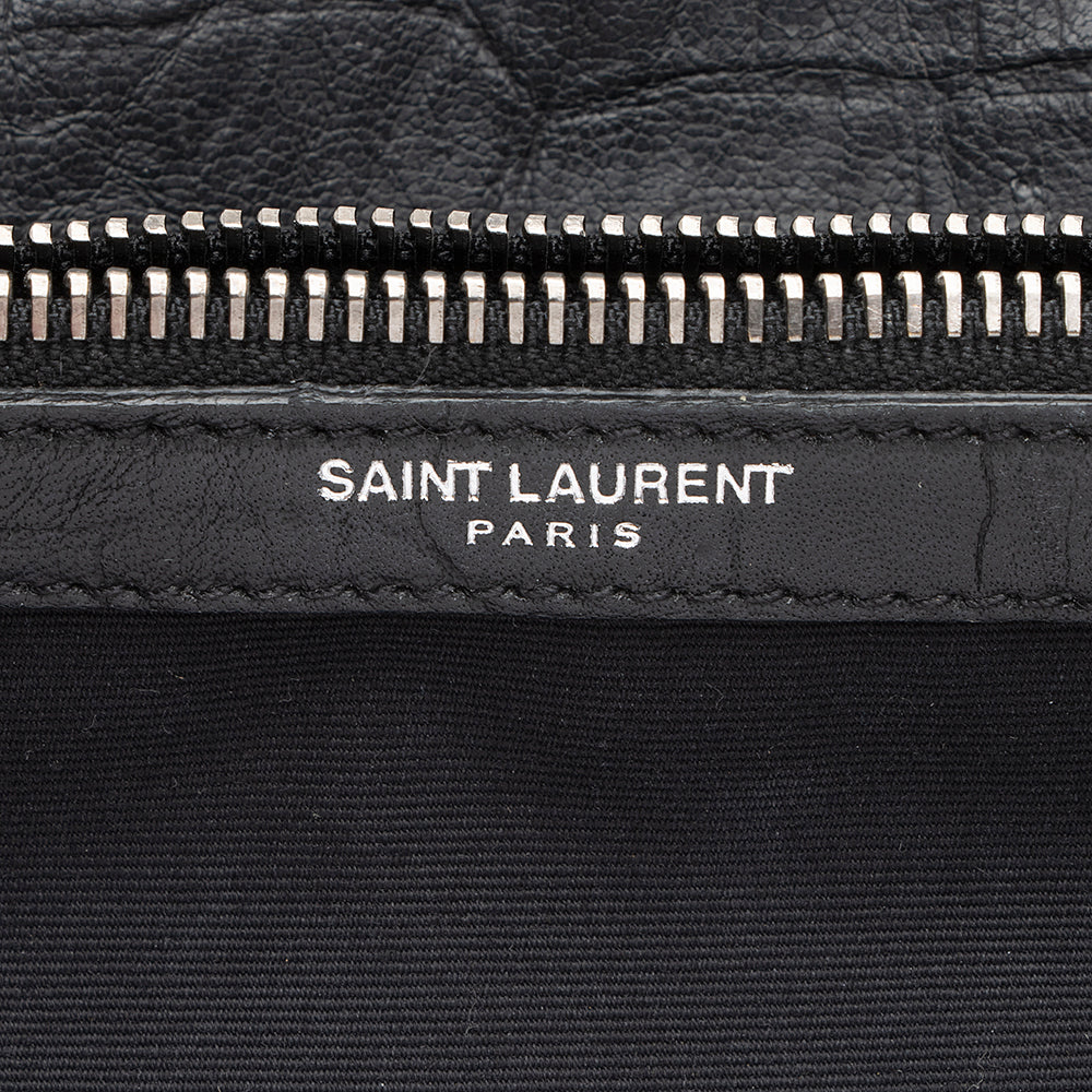 Saint Laurent Croc Embossed Calfskin West Hollywood Flap Bag (SHF-19064)