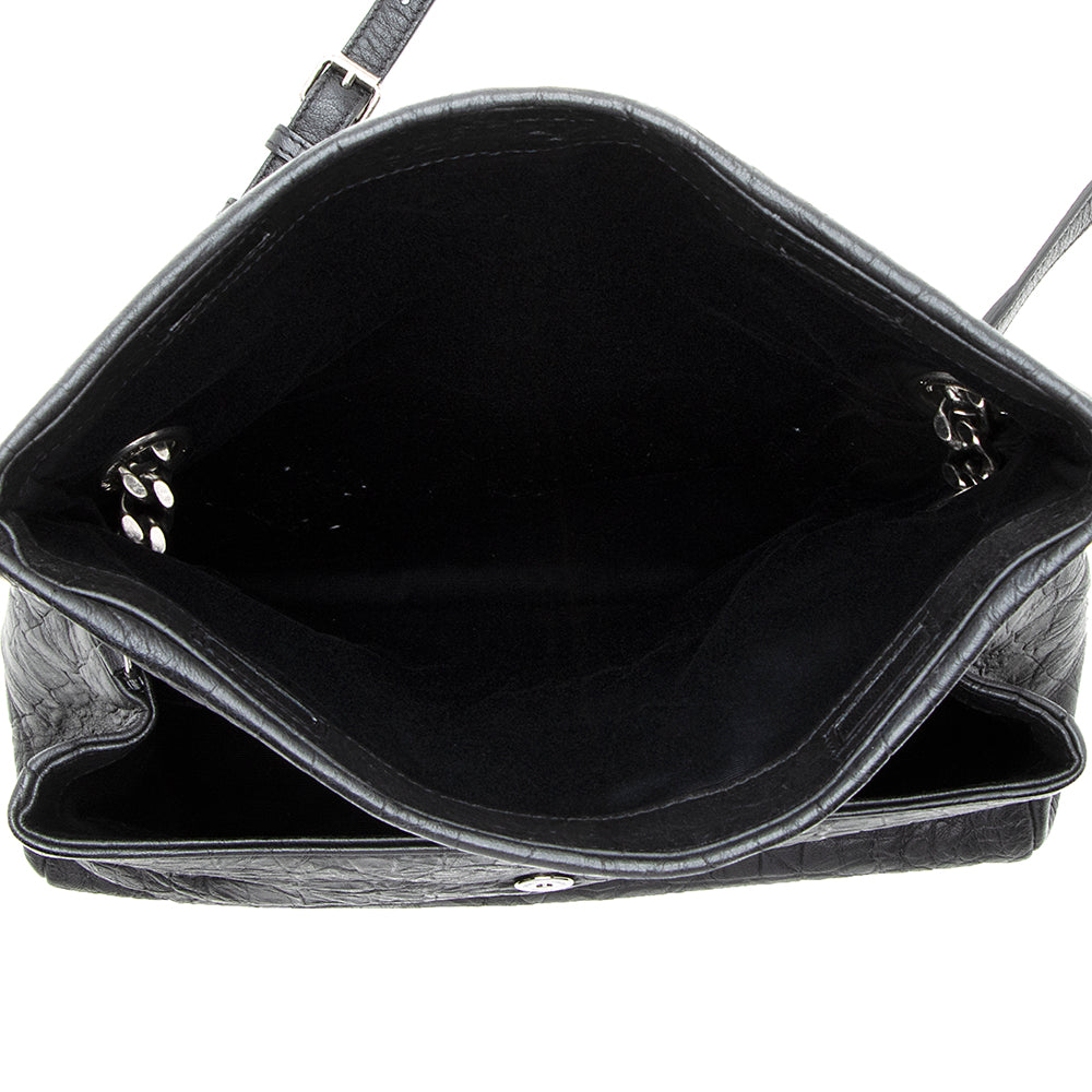 Saint Laurent Croc Embossed Calfskin West Hollywood Shoulder Bag (SHF-18311)
